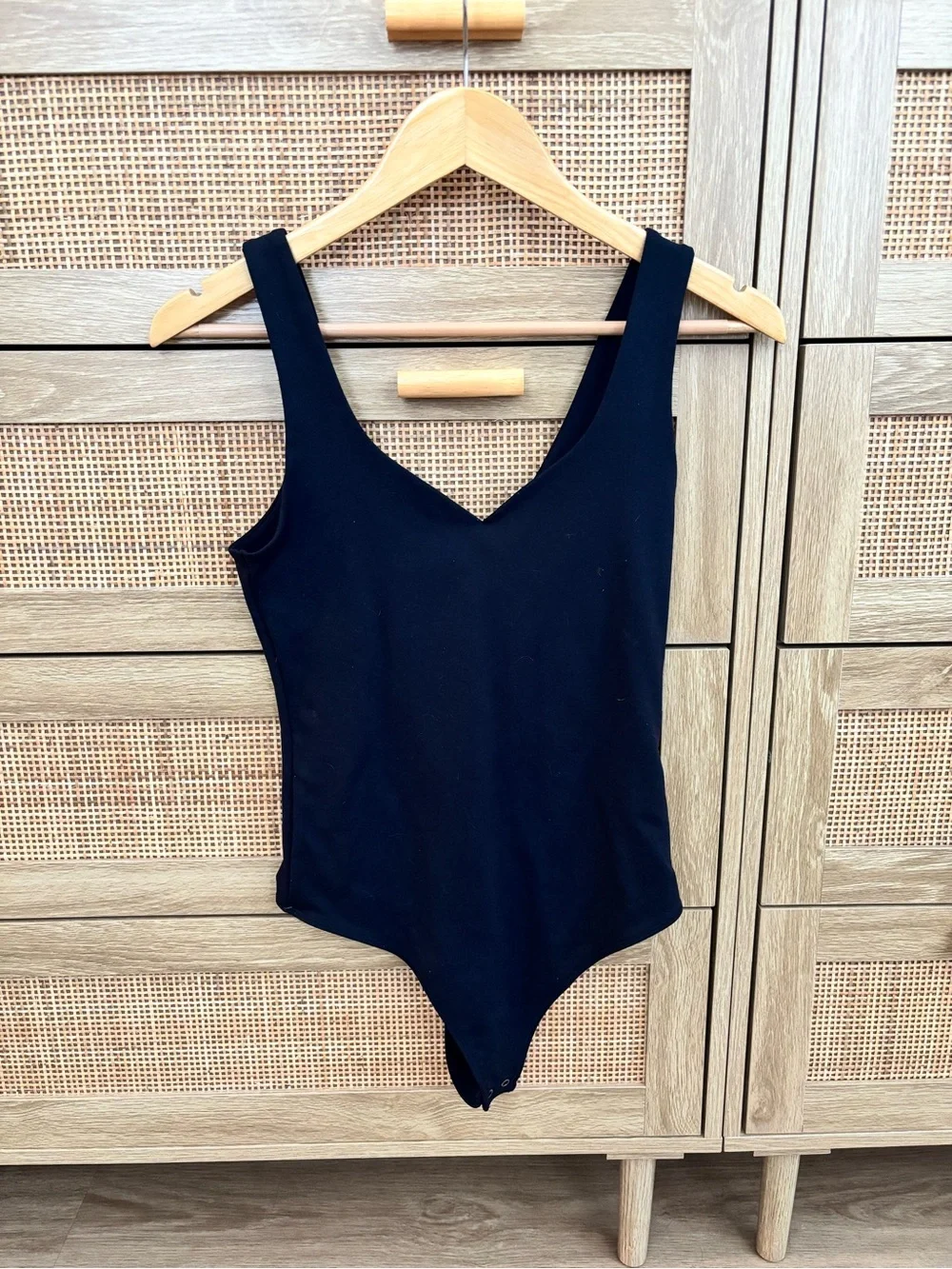 Abercrombie & Fitch Black Girls' V-Neck One-Piece Bodysuit